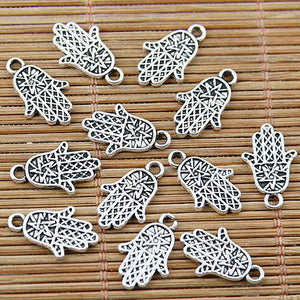 40pcs Tibetan silver star palm charms EF1693