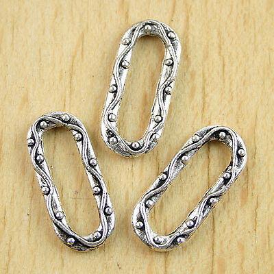 30Pcs Tibetan silver bail oval connectors H0170