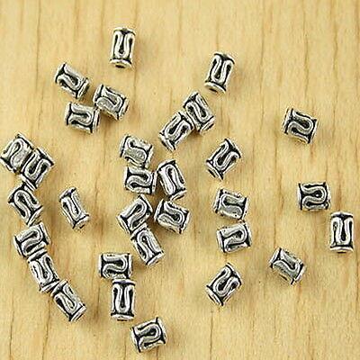 100pcs Tibetan silver wired tube spacer beads h2749