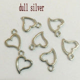 Pick Tibetan Silver /dull silver /dark gold Color  heart shaped frame charms