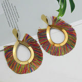 Fashion Bohemian Earrings Hook Tassel Fringe Boho Dangle Earrings Jewelry 1 Pair