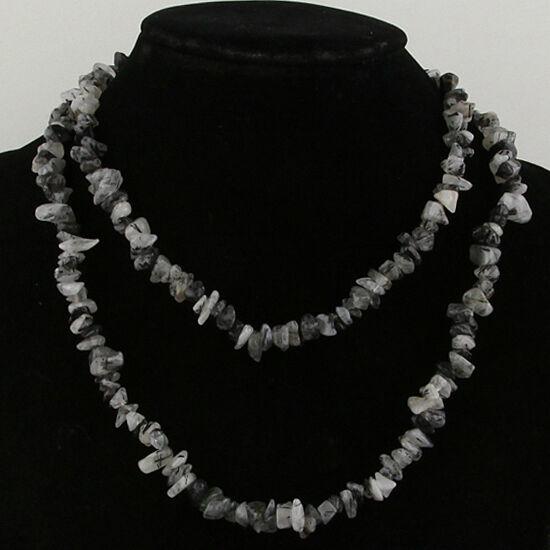 grey clear stone Chip Loose Beads  one strand 35