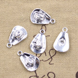 25pcs Charms Cowboy Hat 20x12mm Antique Silver Color Pendants DIY Crafts Making Findings Handmade Tibetan Jewelry  h1238