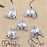25pcs Charms Halloween Pumpkin Car 13x15mm Antique Silver Color Pendants DIY Crafts Making Findings Handmade Tibetan Jewelry