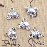 25pcs Charms Halloween Pumpkin Car 13x15mm Antique Silver Color Pendants DIY Crafts Making Findings Handmade Tibetan Jewelry
