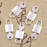 25pcs Charms Key Unlock Lock 25x10mm Antique Silver Color Pendants DIY Crafts Making Findings Handmade Tibetan Jewelry