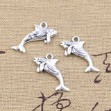 25pcs Charms Ocean Sea Seal 12x24mm Antique Silver Color Pendants DIY Crafts Making Findings Handmade Tibetan Jewelry