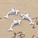 25pcs Charms Ocean Sea Seal 12x24mm Antique Silver Color Pendants DIY Crafts Making Findings Handmade Tibetan Jewelry