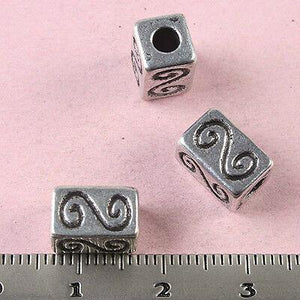 14pcs Tibetan silver cuboid  beads h1671