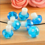 20pc Fashion Jewelry  Colorful Lampwork Mushroom Glass Spacer  Beads Charm Findings