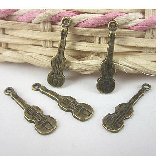 12pcs antiqued bronze music instrument charms G578