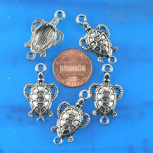 10pcs antiqued silver turtle design link/connector G1459