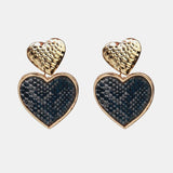 Fashion Jewelry Stud Earring snakeskin Heart Shaped Earring