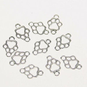 3- colors hollow oanimal footprint design connector  DIY jewerly making