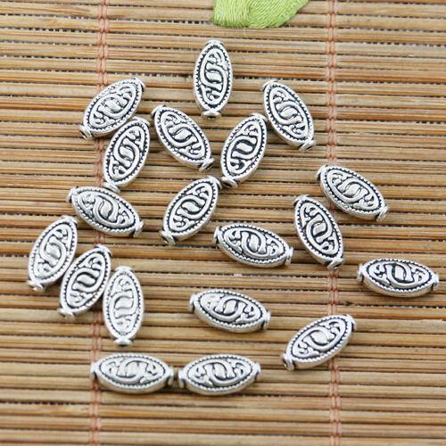 60pcs tibetan silver color 2sided pattern spacer bead EF2345