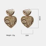 Fashion Jewelry Stud Earring snakeskin Heart Shaped Earring