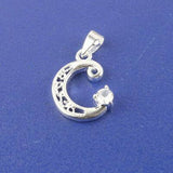 SILVER plated Alphabet Letters for 26pcs with Crystal Rhinestone pendant charms