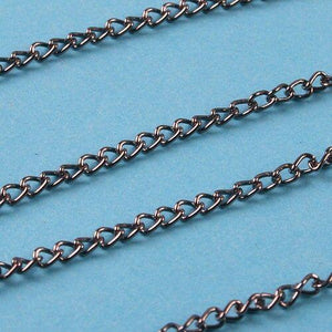 60 inch nickel tone crub link chains ED0092