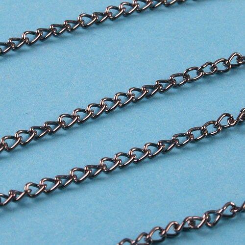 60 inch nickel tone crub link chains ED0092