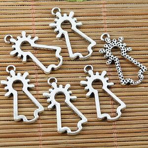 10pcs Tibetan silver hollow NTRA SRA DEL charms EF1841