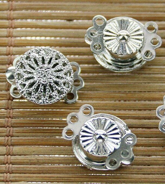 10pcs platinum Plated 6holes flower Clasp/connector Finding  t027-6