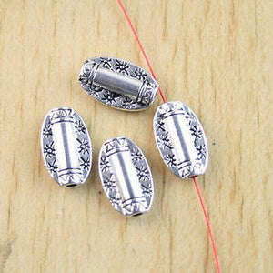 30pcs Tibetan Silver oval tube  Spacer beads  H1263