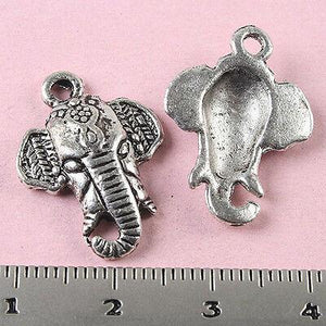 8pcs tibetan silver color elephant trunk charms h0392