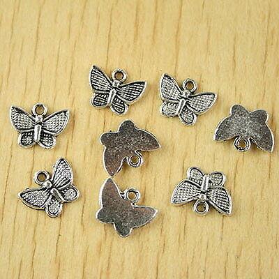 40pcs Tibetan silver butterfly charms H2390