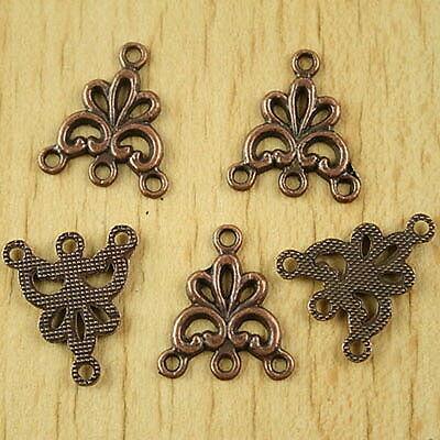 30pcs copper-tone flower connectors H2181
