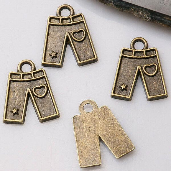 20pcs antiqued bronze color trousers  design  charms  EF3353