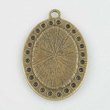 4pcs antique bronze oval picture frame in 30x20mm G803