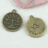 A set of (12kind) constellations CHARMS in antiqued bronze tone Assorted FASHION