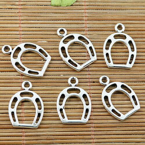 20pcs tibetan silver tone closed U shaped design charms EF1750