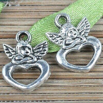 25pcs tibetan silver color Cupid Love design charms EF0272