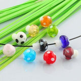 colors Lampwork Mushroom Glass Spacer Loose Beads  for jewery making