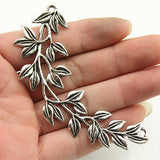 2pcs 87x38mm Pendant Branch Branch Leaf Charm Pendants For Jewelry Making Antique Silver Color Big Branch Charm