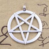 2pcs Charms Big Star 51x45mm Antique Silver Color Pendants DIY Crafts Making Findings Handmade Tibetan Jewelry