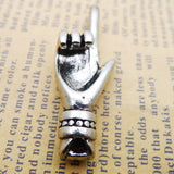 3 Pieces 15*40mm Newest Style Alloy Antique Silver Color Palm Charms Keychains Pendant For DIY Jewelry Making