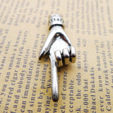 3 Pieces 15*40mm Newest Style Alloy Antique Silver Color Palm Charms Keychains Pendant For DIY Jewelry Making