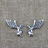 3 Pieces 27*36mm Newest Style Mixed Alloy Antique Silver Color Angel Wings Charms Bracelet Pendant For DIY Jewelry Making