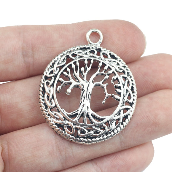 3 Pieces35*42 mm Newest Style Alloy Antique Silver Color Tree of Life Charms Vintage Pendant Accesssory  For DIY Jewelry Making