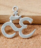 30 Pieces/Lot  21mm*22mm Alloy Antique Small Metal OM Charms Yoga Om Pendants Making DIY Handmade