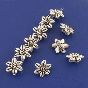 16pcs Tibetan silver 2 hole flower spacer beads H0091