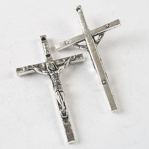 10pcs dark silver tone crucifix pendant charm h3660