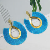 Fashion Bohemian Earrings Hook Tassel Fringe Boho Dangle Earrings Jewelry 1 Pair