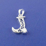 SILVER plated Alphabet Letters for 26pcs with Crystal Rhinestone pendant charms