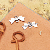 30PCS 10*20mm Metal Alloy Two Color Bowknot Connector Charms For Jewelry Making DIY Handmade Craft