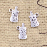 30pcs Charms Baby Feeding Bottle 16x8mm Antique Silver Color Pendants DIY Crafts Making Findings Handmade Tibetan Jewelry