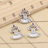 30pcs Charms Ballet Skirt Dance Cloth 15x13mm Tibetan Silver Color Pendants Antique Jewelry Making DIY Handmade Craft