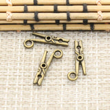 30pcs Charms Clothespin 18x8mm Tibetan Silver Color Pendants Antique Jewelry Making DIY Handmade Craft